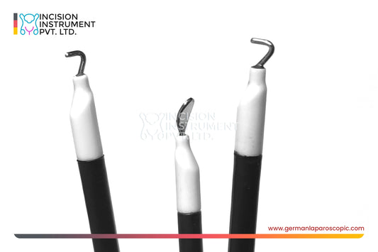 German Laparoscopic Ceramic L , J , Spatula Monopolar Electrode Set 5mm × 330mm