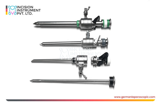 3pcs German Laparoscopic Storz-Type Trocar Cannula 3mm , 5mm & 10mm × 110mm