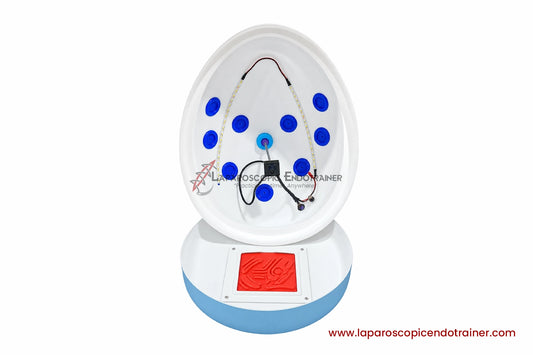 Laparoscopic Oval Egg Anda Shape | 360° Degree Detachable Camera | Zoom-In Zoom-Out Function | 5 Reusable Instruments | TV & Laptop Connection