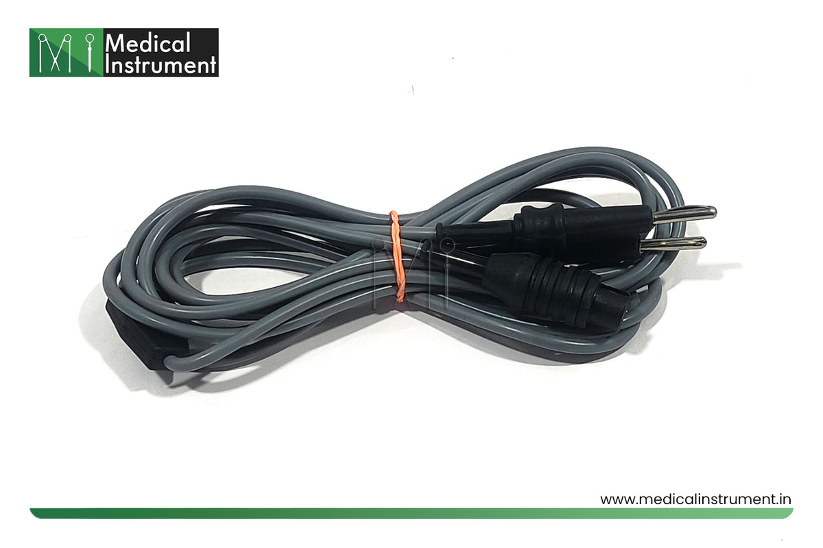 3 meter flexible laparoscopic monopolar hf electrosurgical cable cord for compatible surgical instruments supplied by medical instrument mumbai india