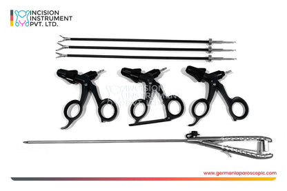 4pcs Karl Storz Type German Laparoscopic Endo Trainer Instrument Set 5mm x 330mm