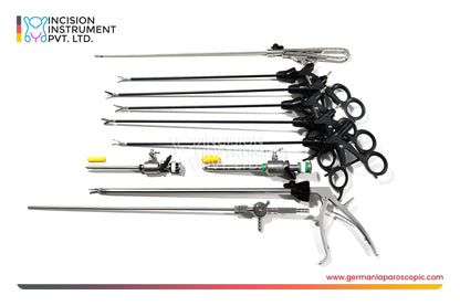 10pcs Karl Storz Type German Laparoscopic Instrument Set 5mm x 330mm
