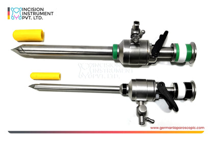 German Laparoscopic Storz-Type Trocar Cannula 5mm & 10mm × 110mm