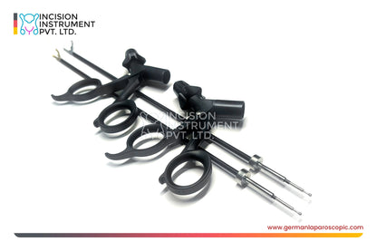 2pcs Karl Storz Type German Laparoscopic Vessel Shearer Sealer Cutter – Gold Jaw & Silver Jaw 5mm × 330mm