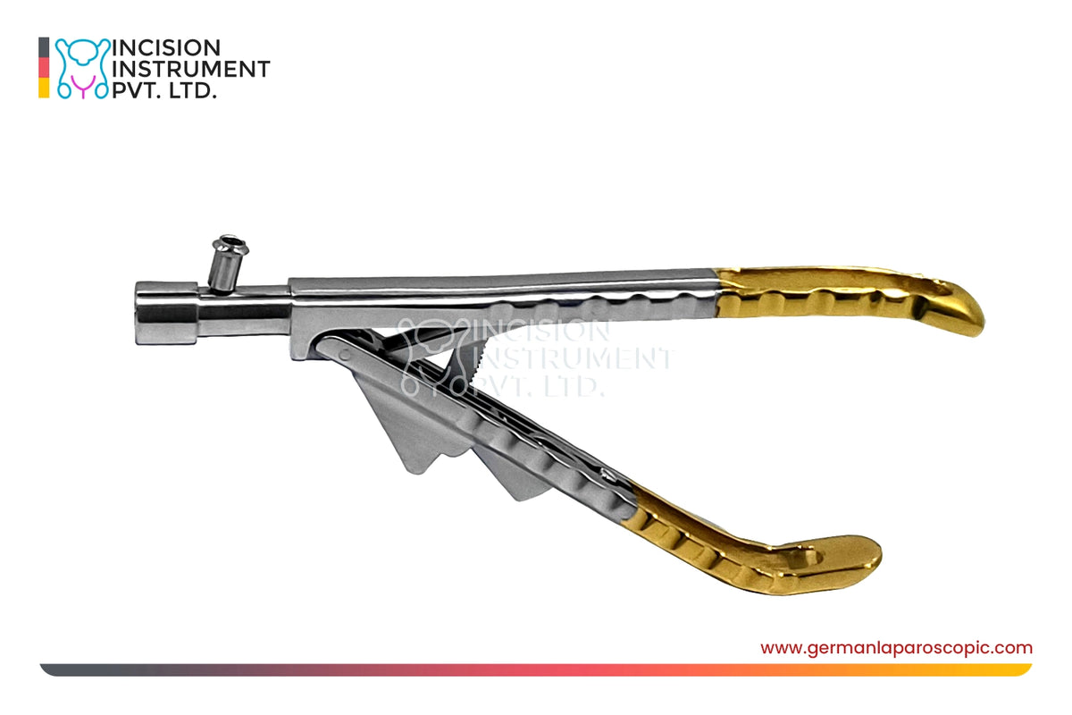 German Laparoscopic Ethicon-Type Needle Holder Gold Handle 5mm x 330mm
