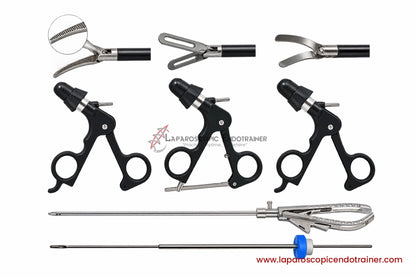 Laparoscopic Oval Egg Anda Shape | 360° Degree Fix HD Camera | 5 Reusable Instruments | TV & Laptop Connection