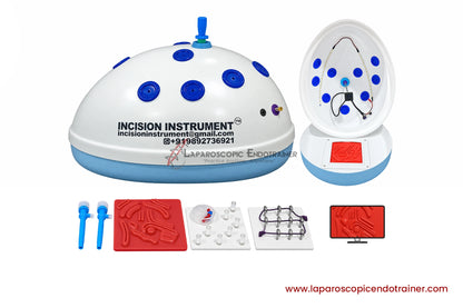 Laparoscopic Oval Egg Anda Shape | 360° Degree Fix HD Camera | 5 Reusable Instruments | TV Connection