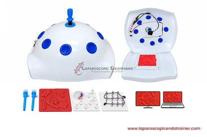 Laparoscopic White Abdomen Shape | 360° Degree Fix HD Camera | 5 Reusable Instruments | TV & Laptop Connection