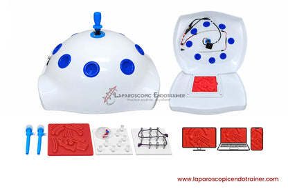 Laparoscopic White Abdomen Shape | 360° Degree Fix HD Camera | 5 Reusable Instruments | TV, Laptop & Mobile Connection