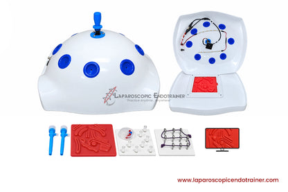 Laparoscopic White Abdomen Shape | 360° Degree Fix HD Camera | 5 Reusable Instruments | TV Connection