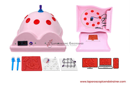 Laparoscopic Full Body Shape | 360° Degree Detachable Camera | Zoom-In Zoom-Out Function | 5 Reusable Instruments | TV , Laptop & Mobile Connection