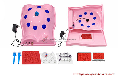 Laparoscopic Full Body Shape | 360° Degree Fix Camera | 5 Reusable Instruments | TV & Laptop Connection
