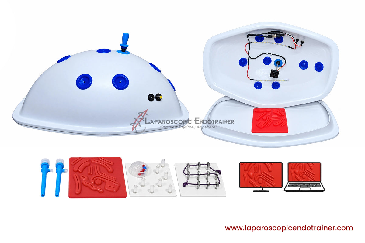 Laparoscopic Ethicon Turtle Shape | 360° Degree Fix HD Camera | 5 Reusable Instruments | TV & Laptop Connection