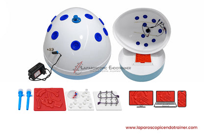 Laparoscopic Oval Egg Anda Shape | 360° Degree Fix HD Camera | 5 Reusable Instruments | TV, Laptop & Mobile Connection
