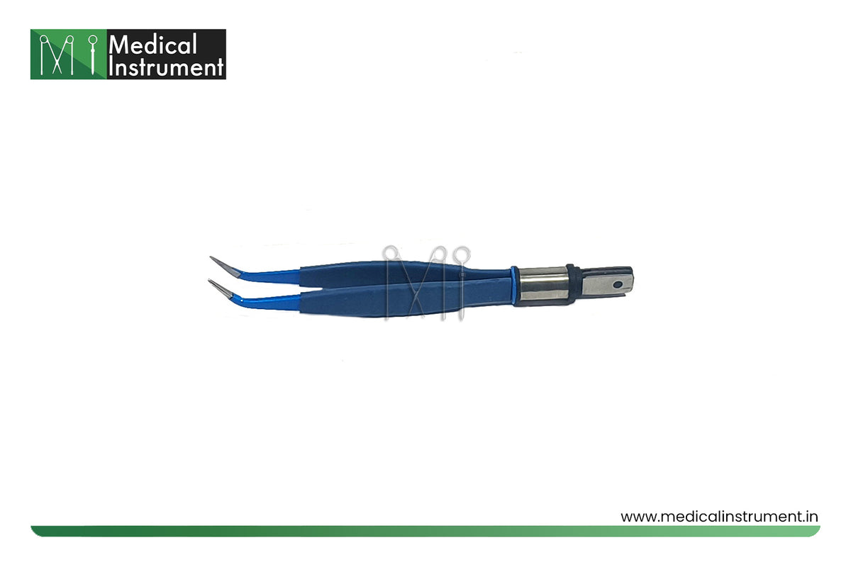 laparoscopic 5 inch bipolar bayonet cautery forceps with non stick tips for compatible electrosurgical procedures