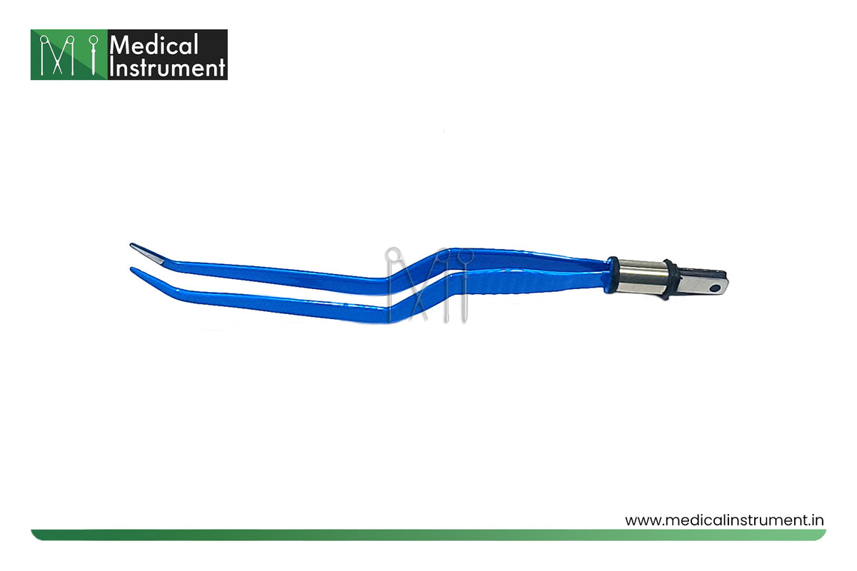 laparoscopic 7 inch bipolar bayonet cautery forceps with non stick tips for compatible electrosurgical procedures