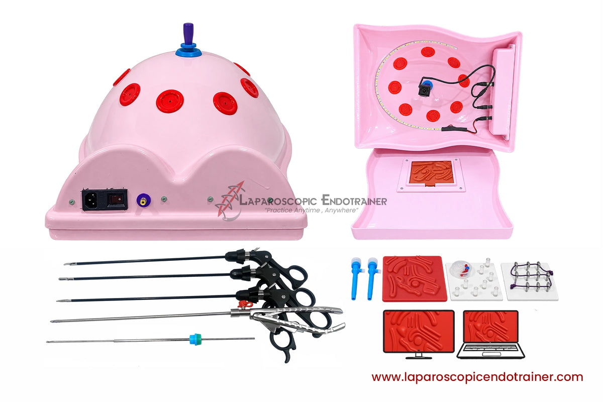 Laparoscopic Full Body Shape | 360° Degree Detachable Camera | Zoom-In Zoom-Out Function | 5 Reusable Instruments | TV , Laptop Connection