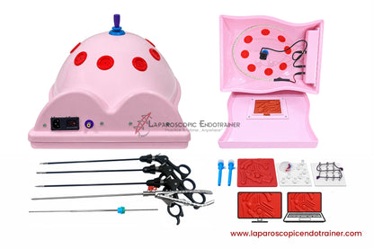 Laparoscopic Full Body Shape | 360° Degree Detachable Camera | Zoom-In Zoom-Out Function | 5 Reusable Instruments | TV , Laptop Connection
