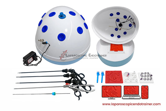 Laparoscopic Oval Egg Anda Shape | 360° Degree Fix HD Camera | 5 Reusable Instruments | TV, Laptop & Mobile Connection