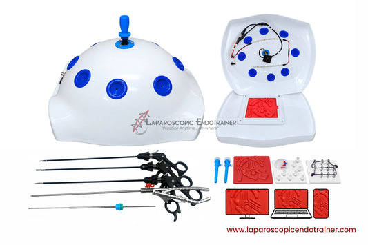 Laparoscopic White Abdomen Shape | 360° Degree Fix HD Camera | 5 Reusable Instruments | TV, Laptop & Mobile Connection