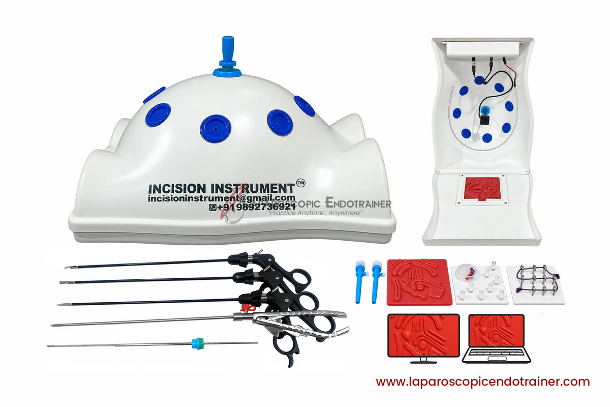 Laparoscopic Full Body Shape | 360° Degree Detachable Camera | Zoom-In Zoom-Out Function | 5 Reusable Instruments | TV , Laptop Connection
