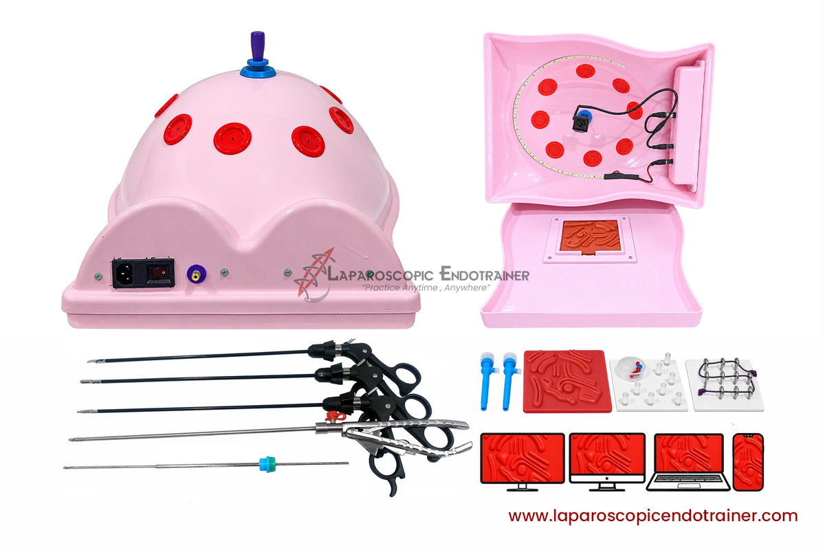 Laparoscopic Full Body Shape | 360° Degree Detachable Camera | Zoom-In Zoom-Out Function | 5 Reusable Instruments | TV , Laptop , Mobile & HDMI Connection
