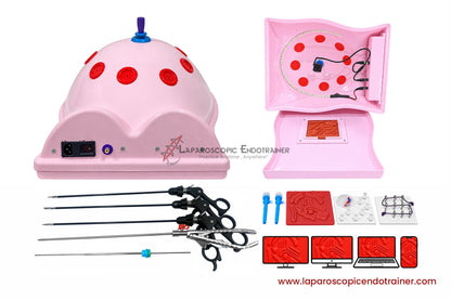 Laparoscopic Full Body Shape | 360° Degree Detachable Camera | Zoom-In Zoom-Out Function | 5 Reusable Instruments | TV , Laptop , Mobile & HDMI Connection