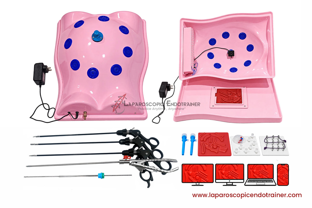 Laparoscopic Full Body Shape | 360° Degree Fix Camera | 5 Reusable Instruments | TV, Laptop, Mobile & HDMI Connection