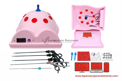 Laparoscopic Full Body Shape | 360° Degree Detachable Camera | Zoom-In Zoom-Out Function | 5 Reusable Instruments | TV , Laptop & Mobile Connection