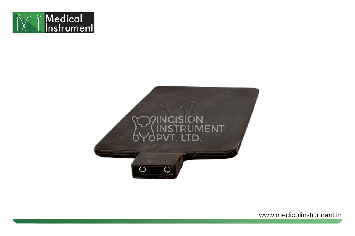 silicone electrosurgical patient plate measuring 6 x 11 inches with 0.4mm to 1mm thickness for compatible equipment