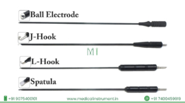Laparoscopic monopolar electrode ball J L spatula 5mm×330mm reusable stainless CE certified