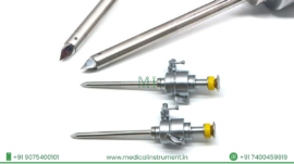 Laparoscopic Trocar Cannula 5 mm × 110 mm reusable stainless steel set of 2 CE certified