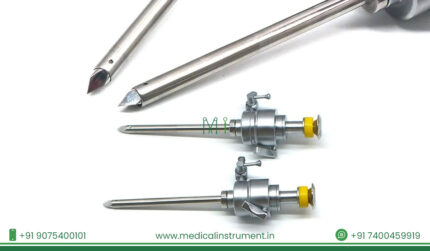 Laparoscopic Trocar Cannula 5 mm × 110 mm reusable stainless steel set of 2 CE certified