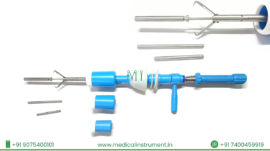 Mangeshkar-type uterine manipulator 10mm×330mm reusable stainless CE certified