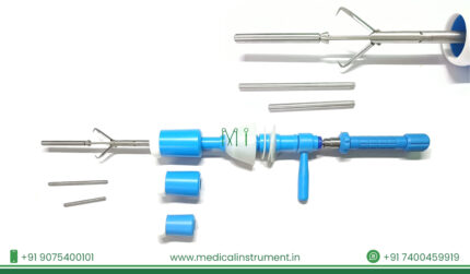Mangeshkar-type uterine manipulator 10mm×330mm reusable stainless CE certified
