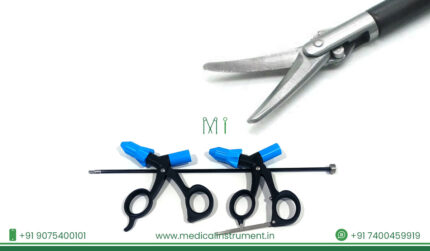 Laparoscopic curved scissors 5 mm×330 mm reusable stainless steel CE certified