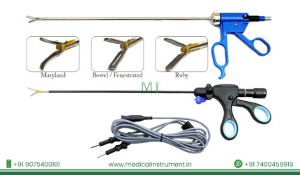 Laparoscopic bipolar detachable Maryland fenestrated ruby jaw 5mm×330 mm reusable CE certified stainless steel forceps